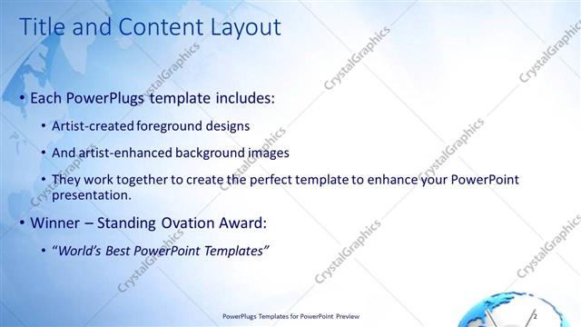 Title and Content presentation slide layout