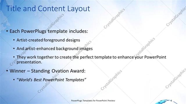 Title and Content presentation slide layout