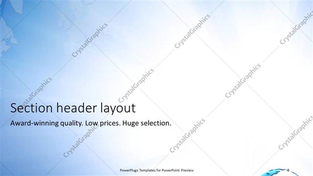 Section Header presentation slide layout