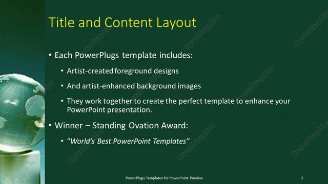 Title and Content presentation slide layout