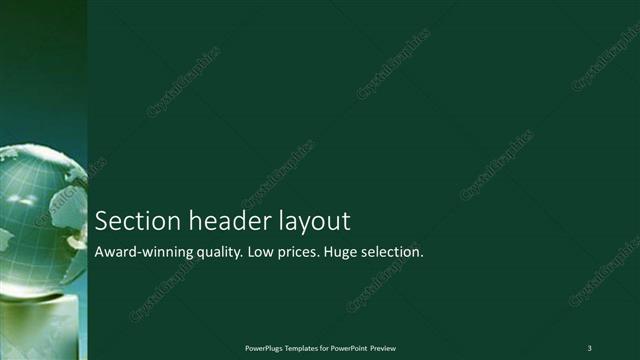 Section Header presentation slide layout