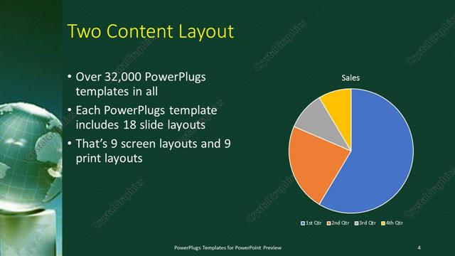 Two Content presentation slide layout