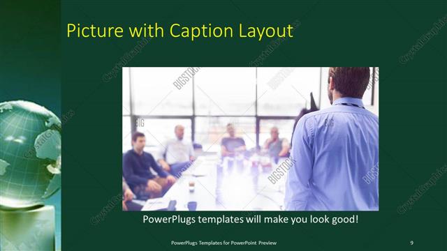 Picture with Caption presentation slide layout