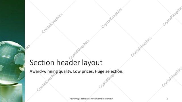 Section Header presentation slide layout