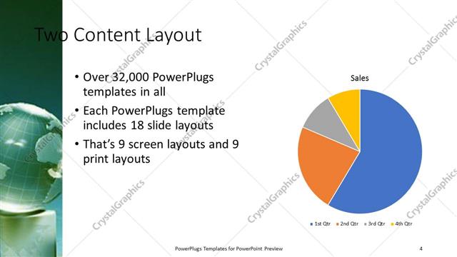 Two Content presentation slide layout
