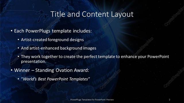Title and Content presentation slide layout
