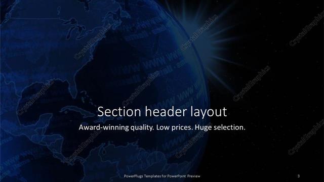 Section Header presentation slide layout