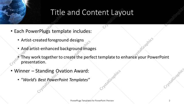 Title and Content presentation slide layout