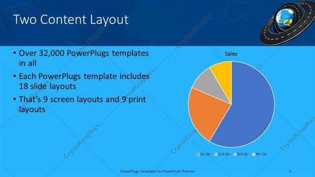 Two Content presentation slide layout
