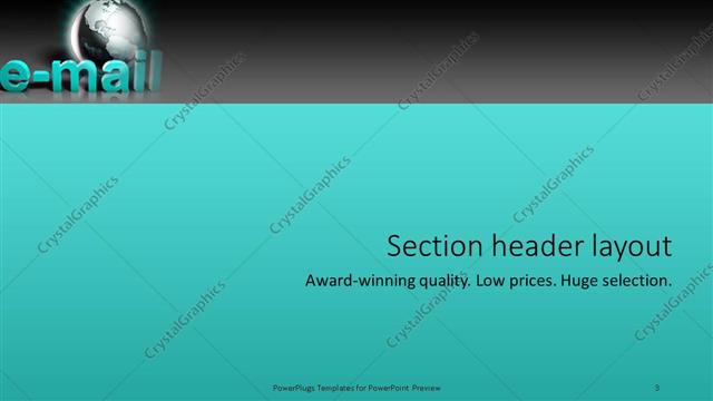 Section Header presentation slide layout