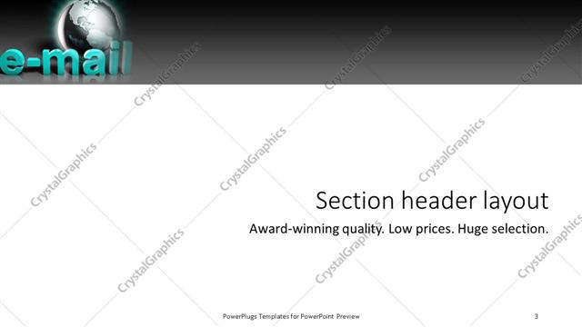 Section Header presentation slide layout