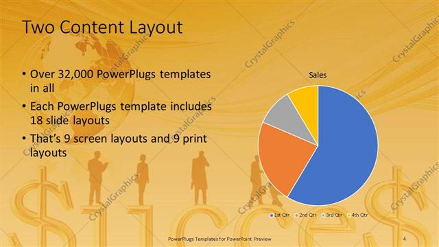 Two Content presentation slide layout