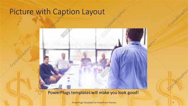 Picture with Caption presentation slide layout