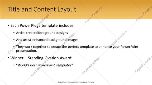 Title and Content presentation slide layout