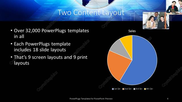 Two Content presentation slide layout