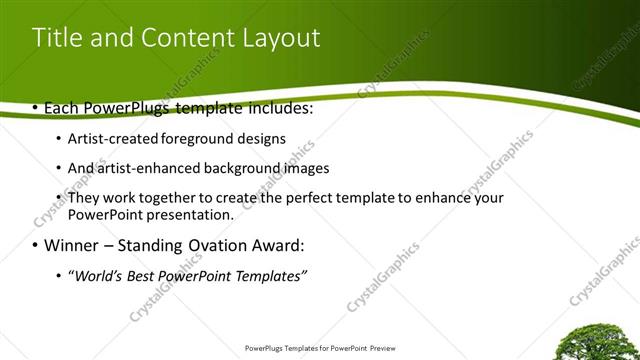 Title and Content presentation slide layout