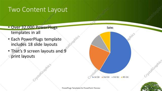 Two Content presentation slide layout