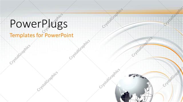  Presentation with white green - Earth globe on white orange and green themed background