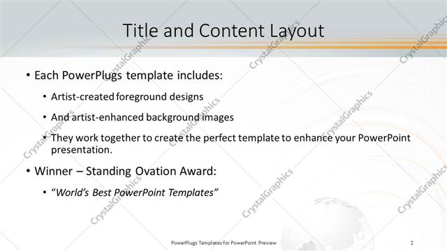 Title and Content presentation slide layout