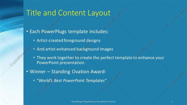 Title and Content presentation slide layout