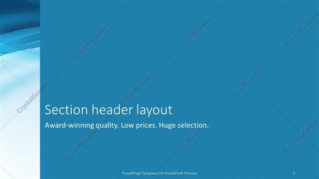 Section Header presentation slide layout