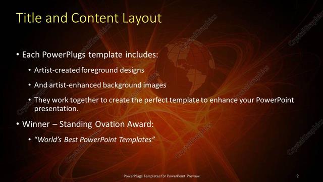 Title and Content presentation slide layout