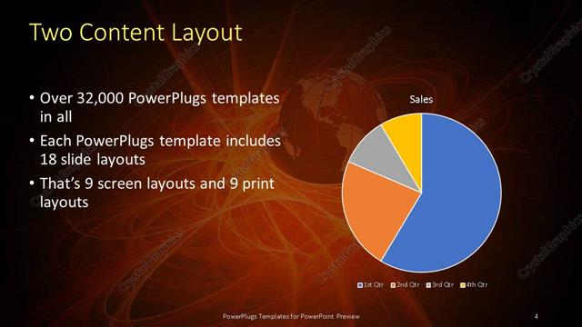 Two Content presentation slide layout