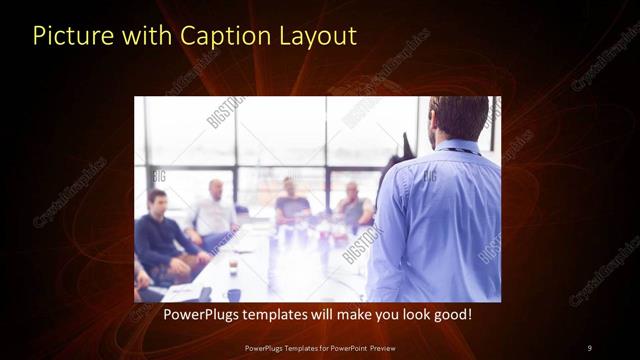 Picture with Caption presentation slide layout