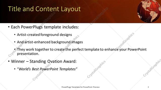 Title and Content presentation slide layout