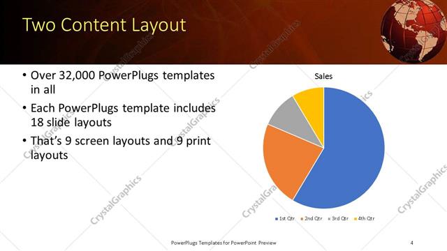 Two Content presentation slide layout