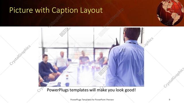 Picture with Caption presentation slide layout