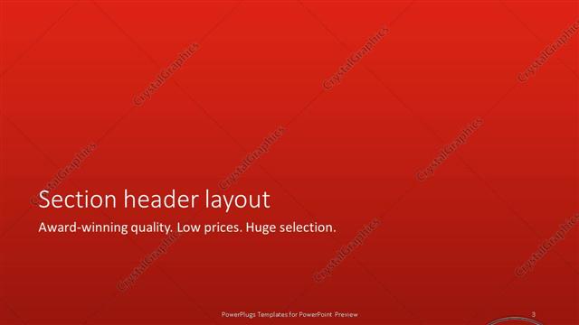 Section Header presentation slide layout