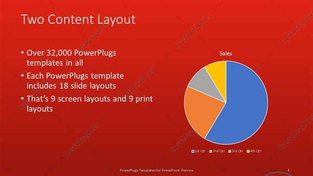 Two Content presentation slide layout