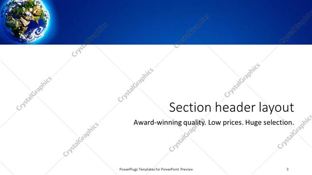 Section Header presentation slide layout