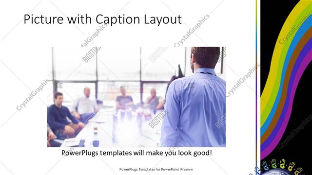 Picture with Caption presentation slide layout