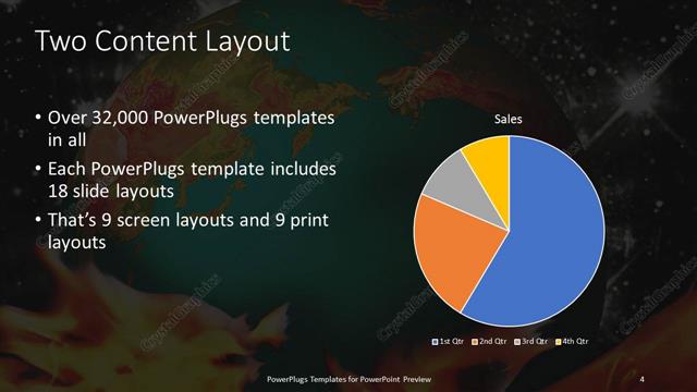 Two Content presentation slide layout