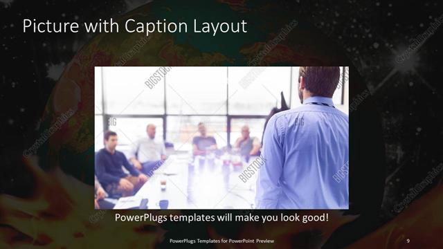 Picture with Caption presentation slide layout