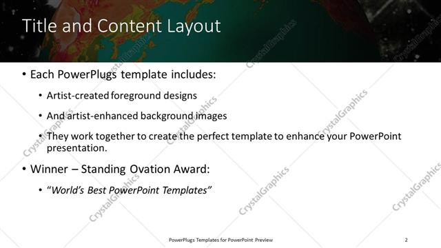 Title and Content presentation slide layout