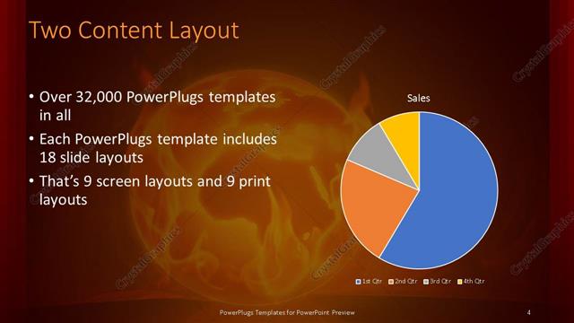 Two Content presentation slide layout