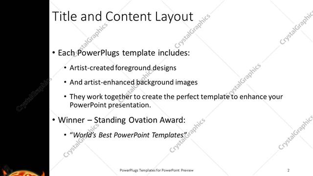 Title and Content presentation slide layout