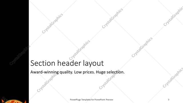 Section Header presentation slide layout