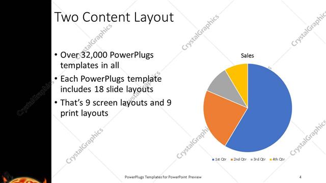 Two Content presentation slide layout