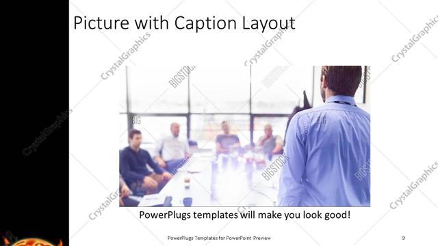 Picture with Caption presentation slide layout