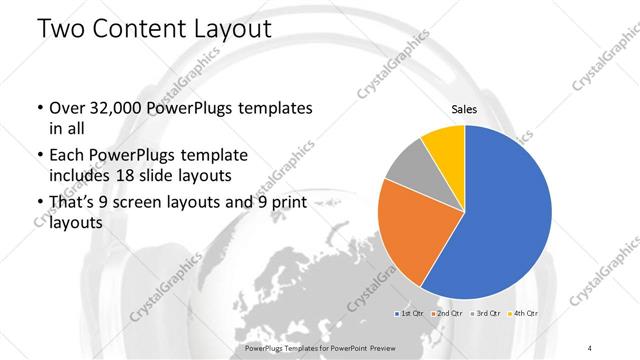 Two Content presentation slide layout