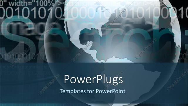 Preview This Beautiful Template for PowerPoint & Google Slides Earth world globe with binary code, website development