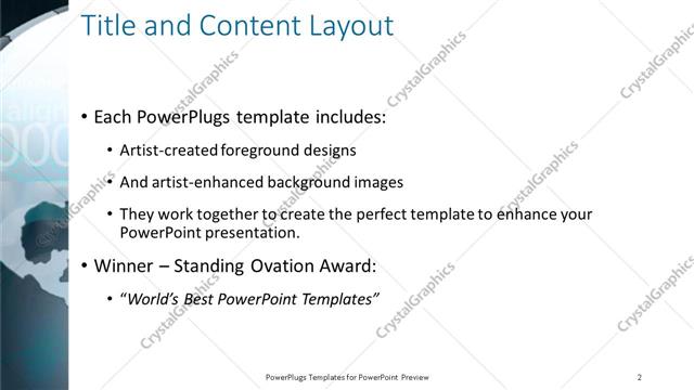 Title and Content presentation slide layout