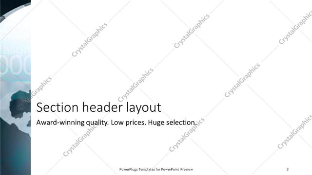 Section Header presentation slide layout