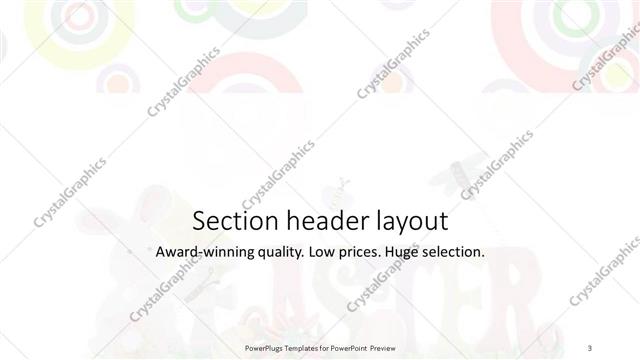 Section Header presentation slide layout