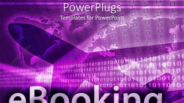 Presentation with numbers - The ebooking word with a lot of binary numbers in the background