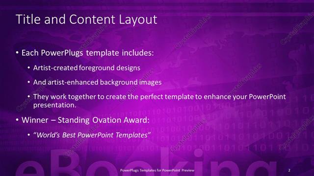 Title and Content presentation slide layout